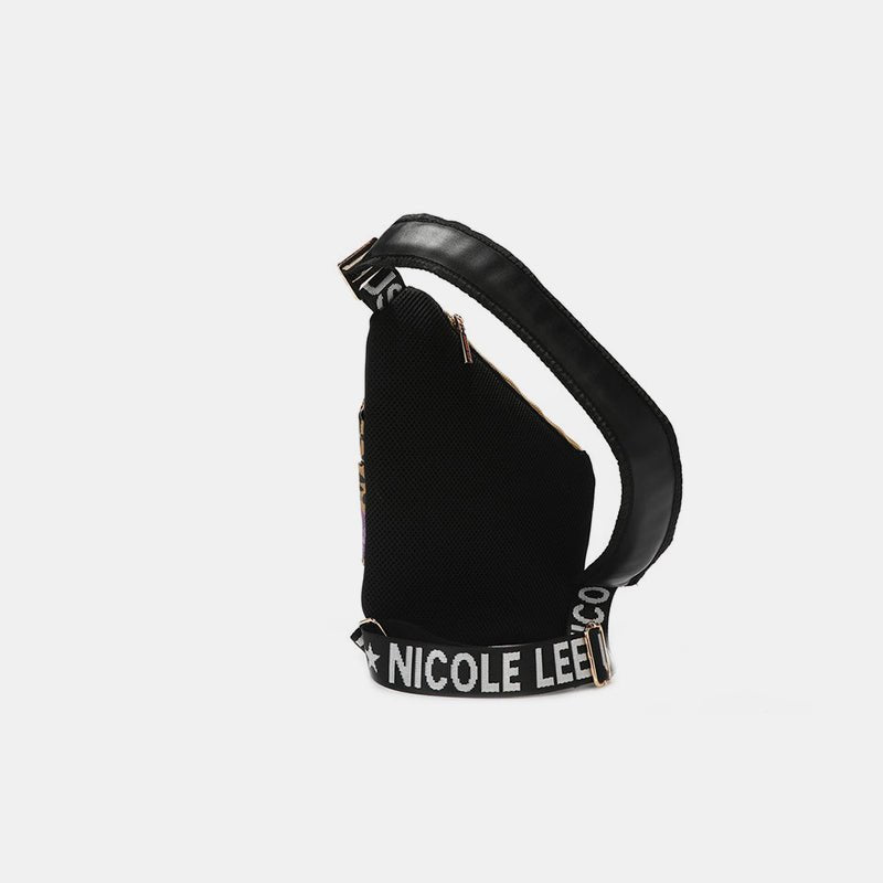 Nicole Lee USA - Vegan Leather Leopard & Lip Pattern Crossbody Bag