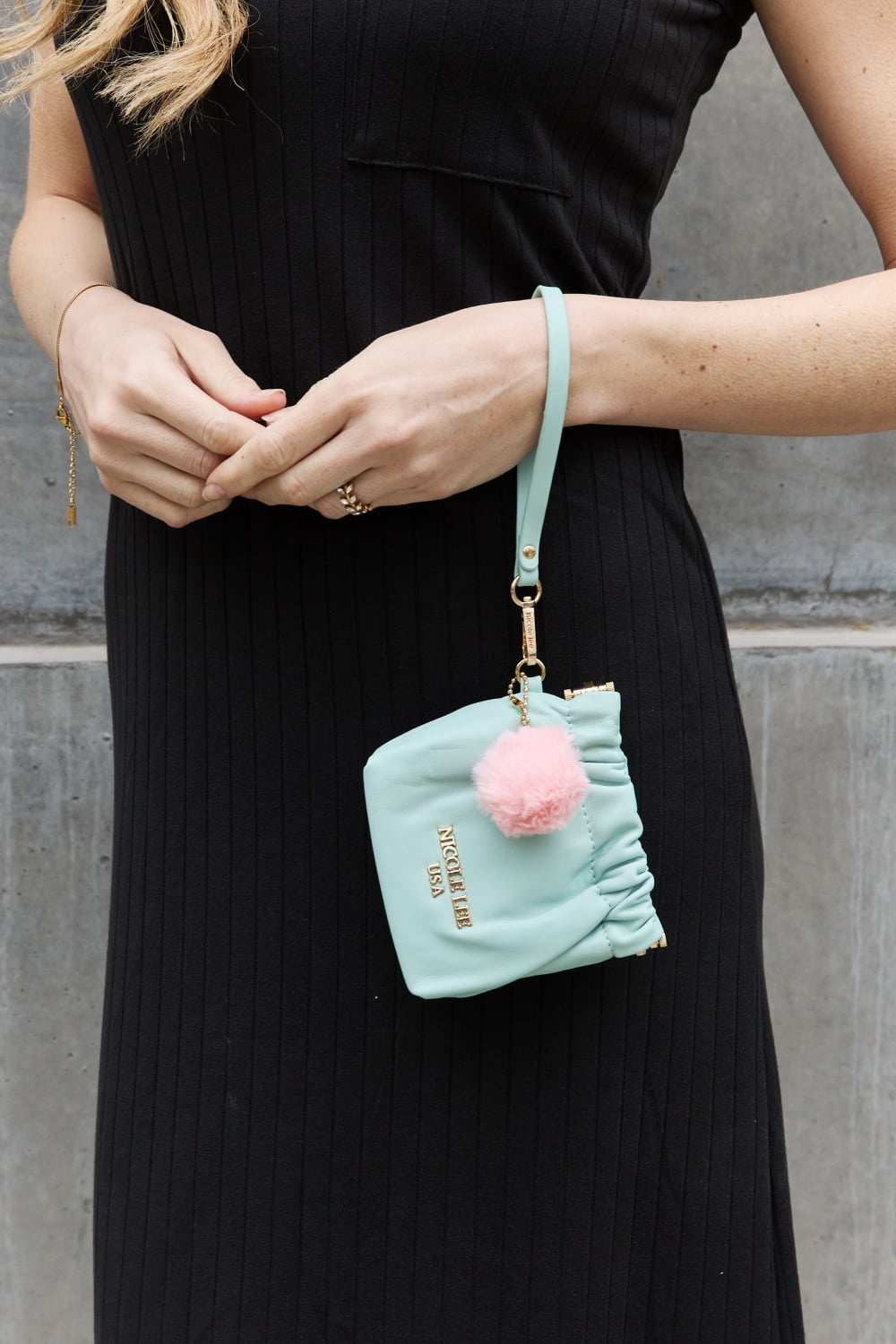 Nicole Lee USA - Vegan Leather Pom - Pom Pouch