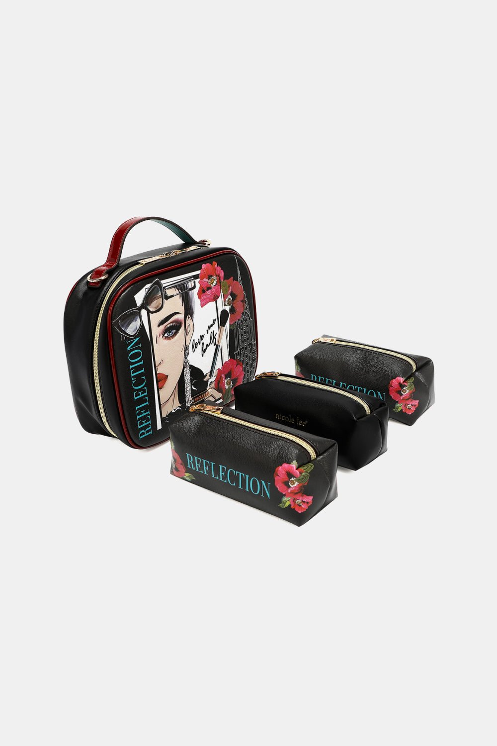 Nicole Lee USA - Vegan Leather Printed Travel Bag Set