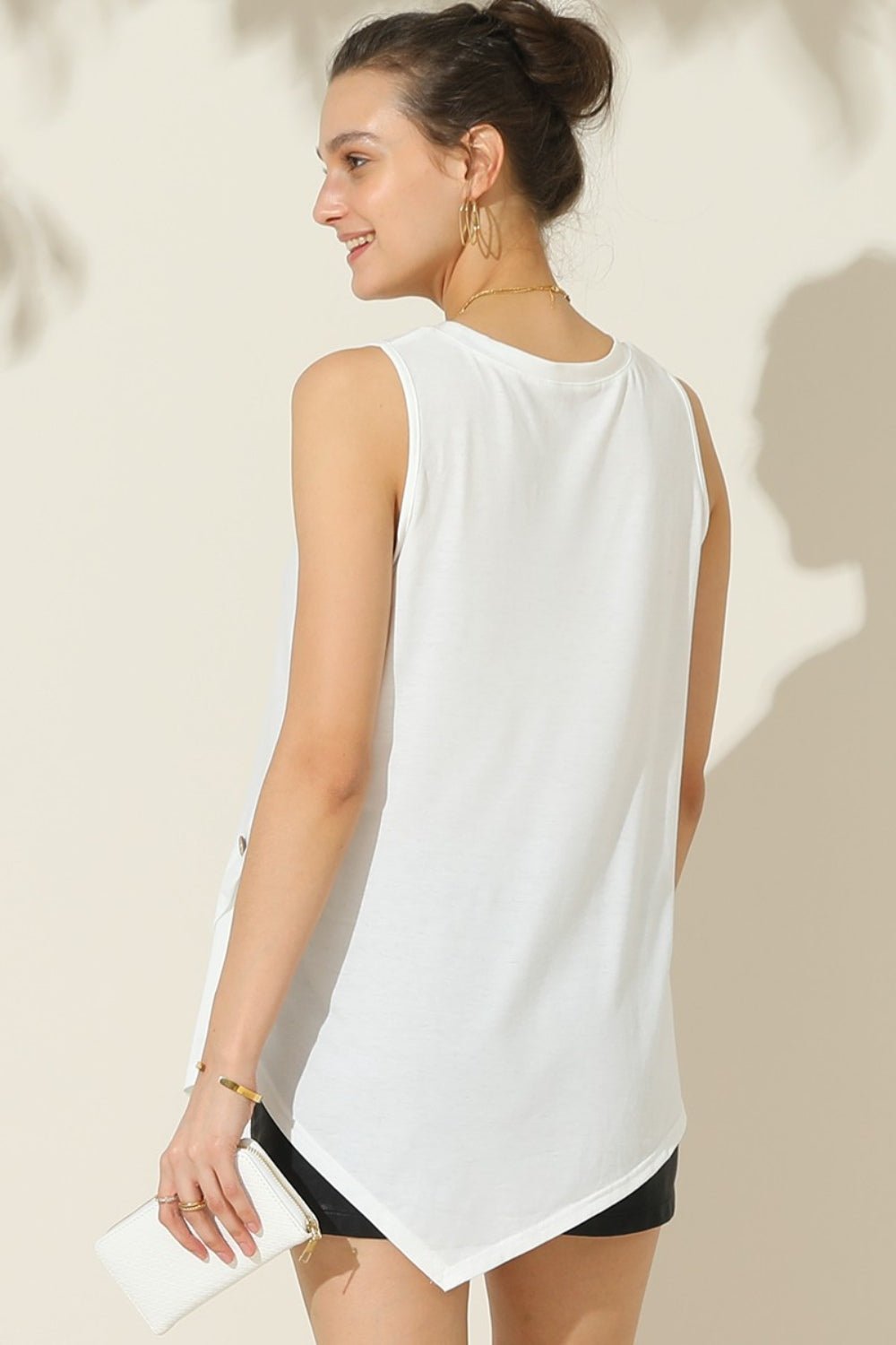 Ninexis - Button Detail Tank Top