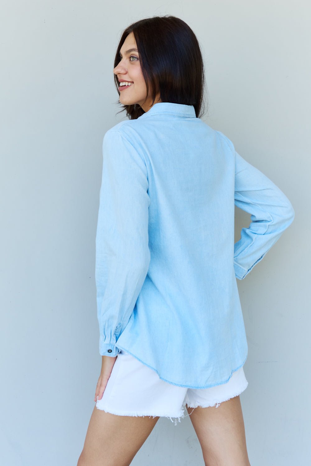 Ninexis - Light Blue Denim Button Down Shirt