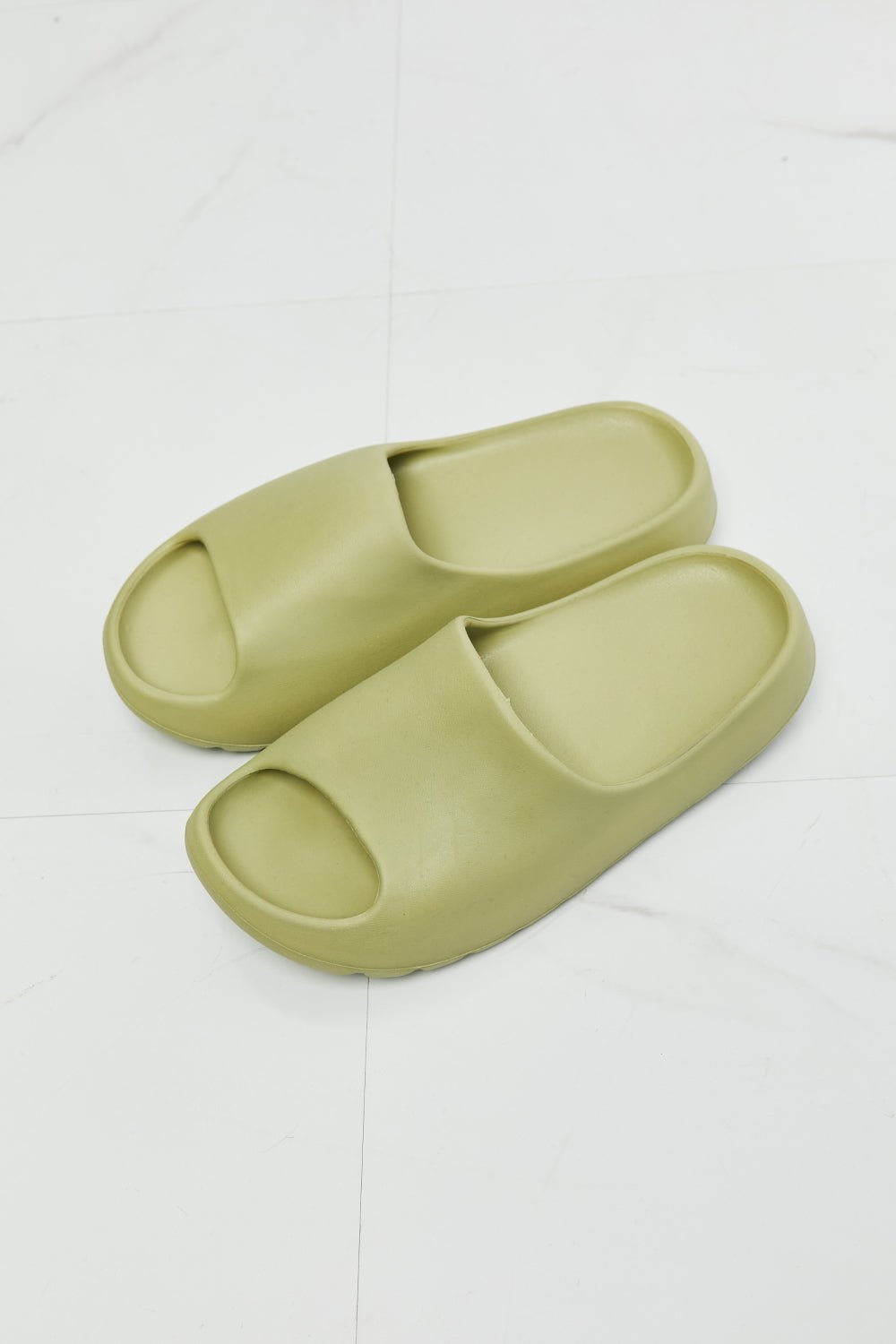 NOOK JOI - Open Toe Rubber Slide Sandals in Sage