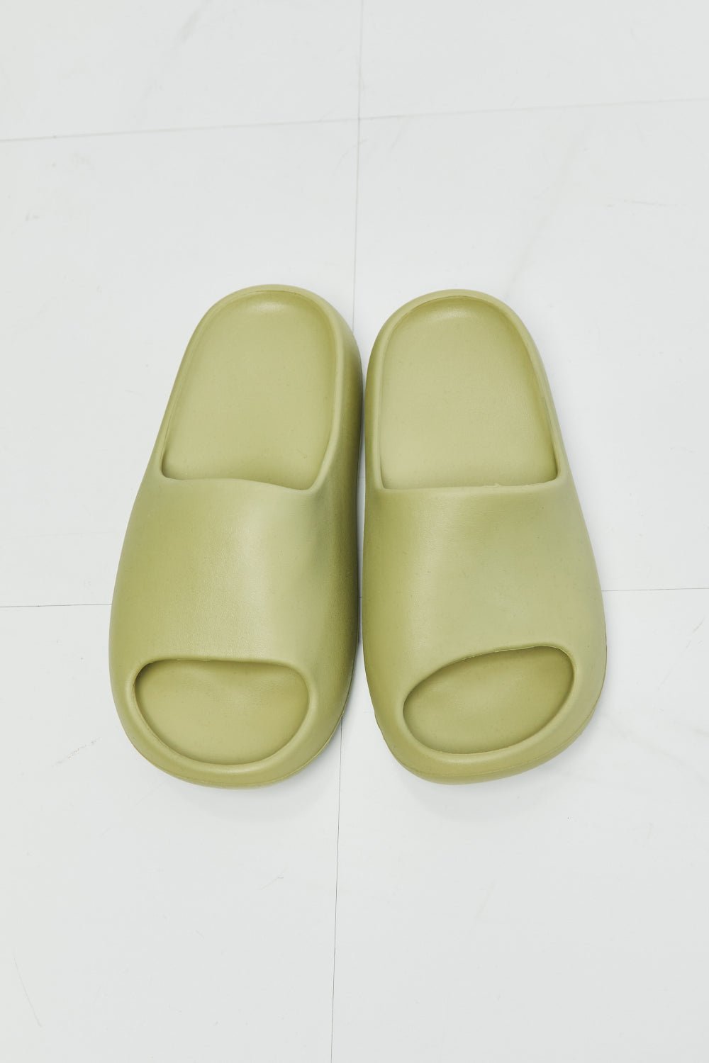 NOOK JOI - Open Toe Rubber Slide Sandals in Sage