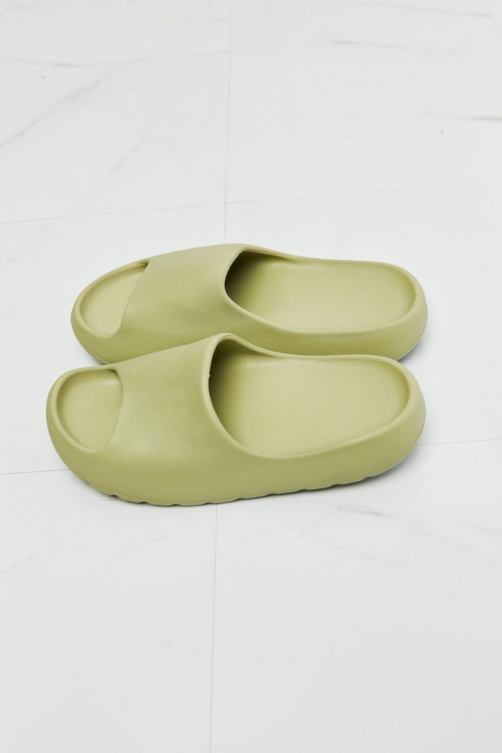 NOOK JOI - Open Toe Rubber Slide Sandals in Sage