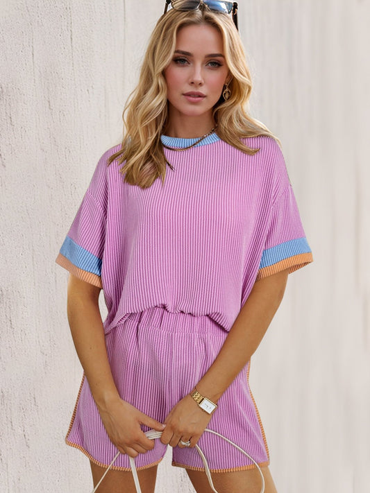 OH - Pink Half Sleeve Top and Shorts Set