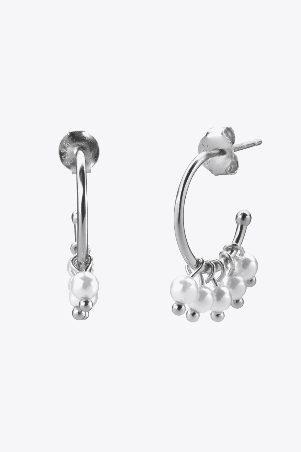 Pearl C-Hoop EarringsEarringsBeach Rose Co.