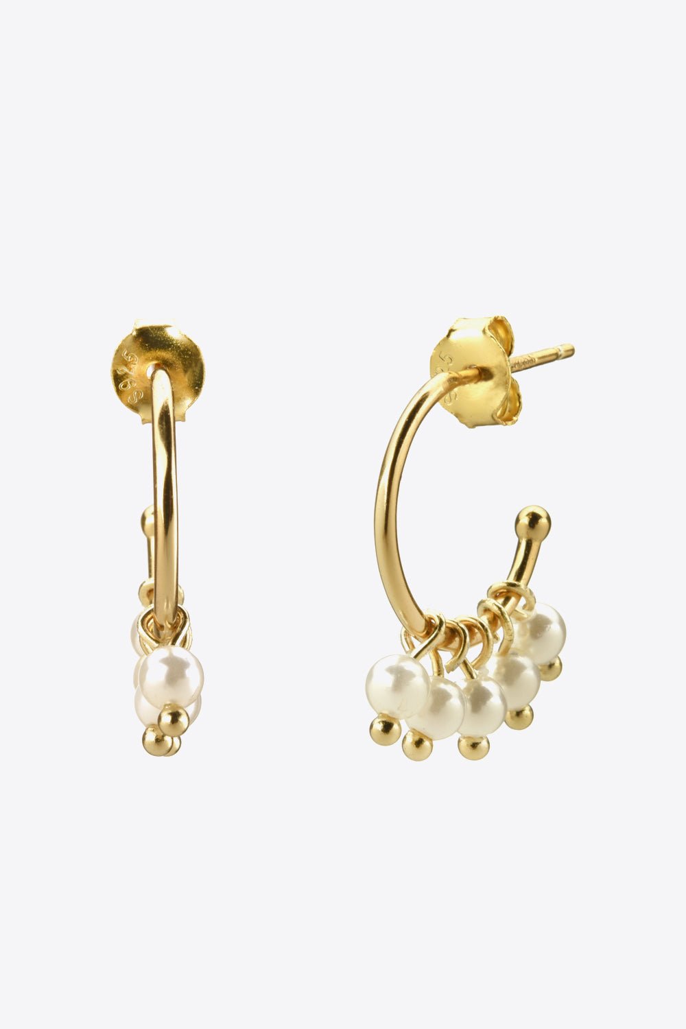 Pearl C-Hoop EarringsEarringsBeach Rose Co.