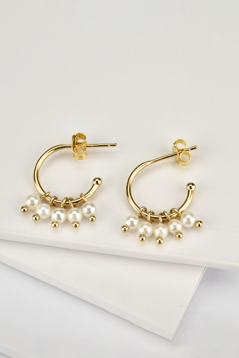 Pearl C-Hoop EarringsEarringsBeach Rose Co.