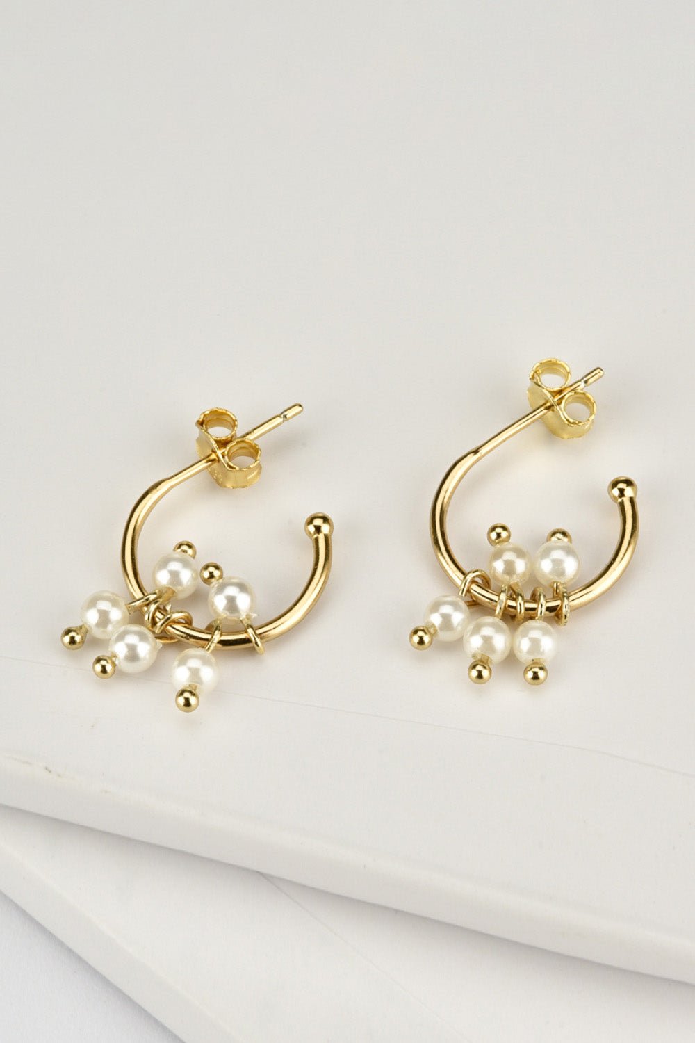 Pearl C-Hoop EarringsEarringsBeach Rose Co.