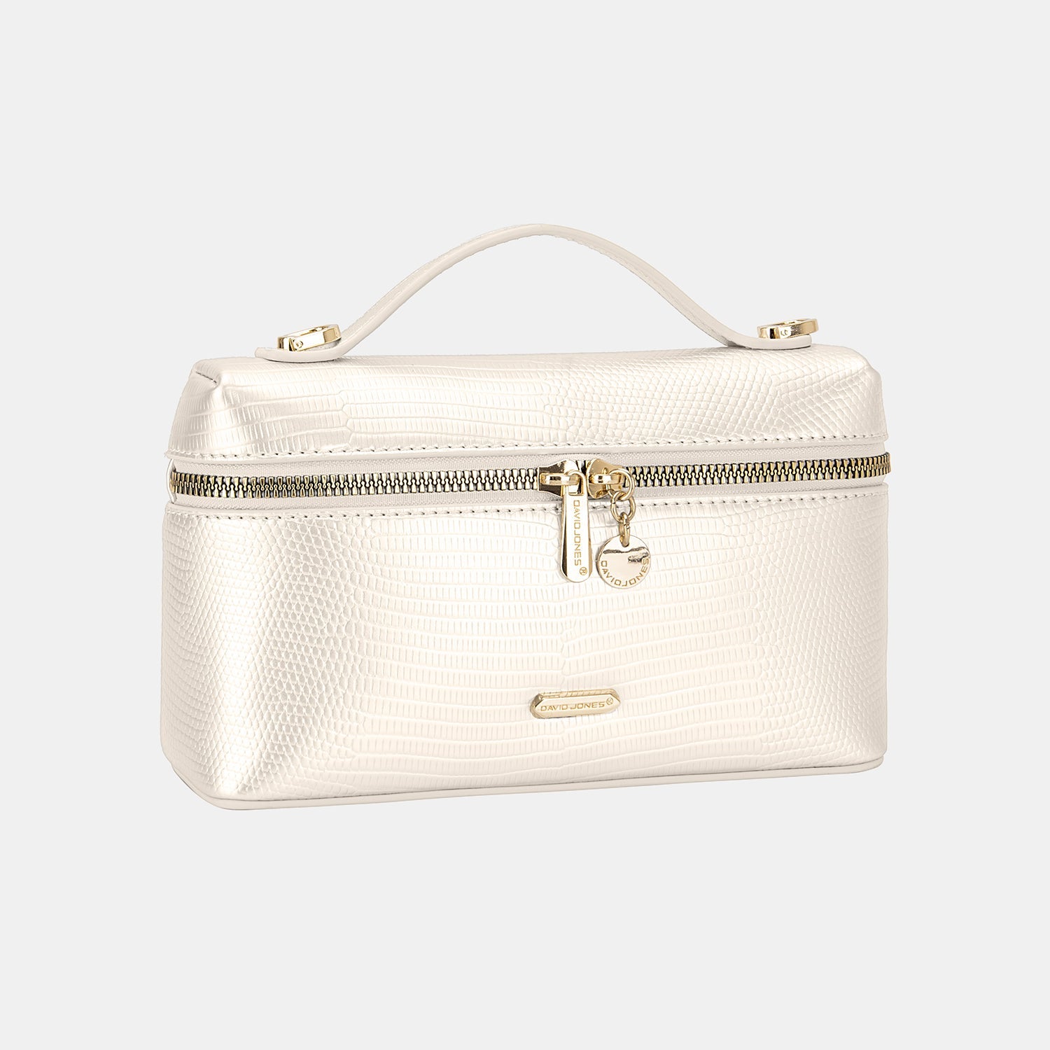 Pearl Finish Textured Small Vegan Leather HandbagHandbagDavid Jones