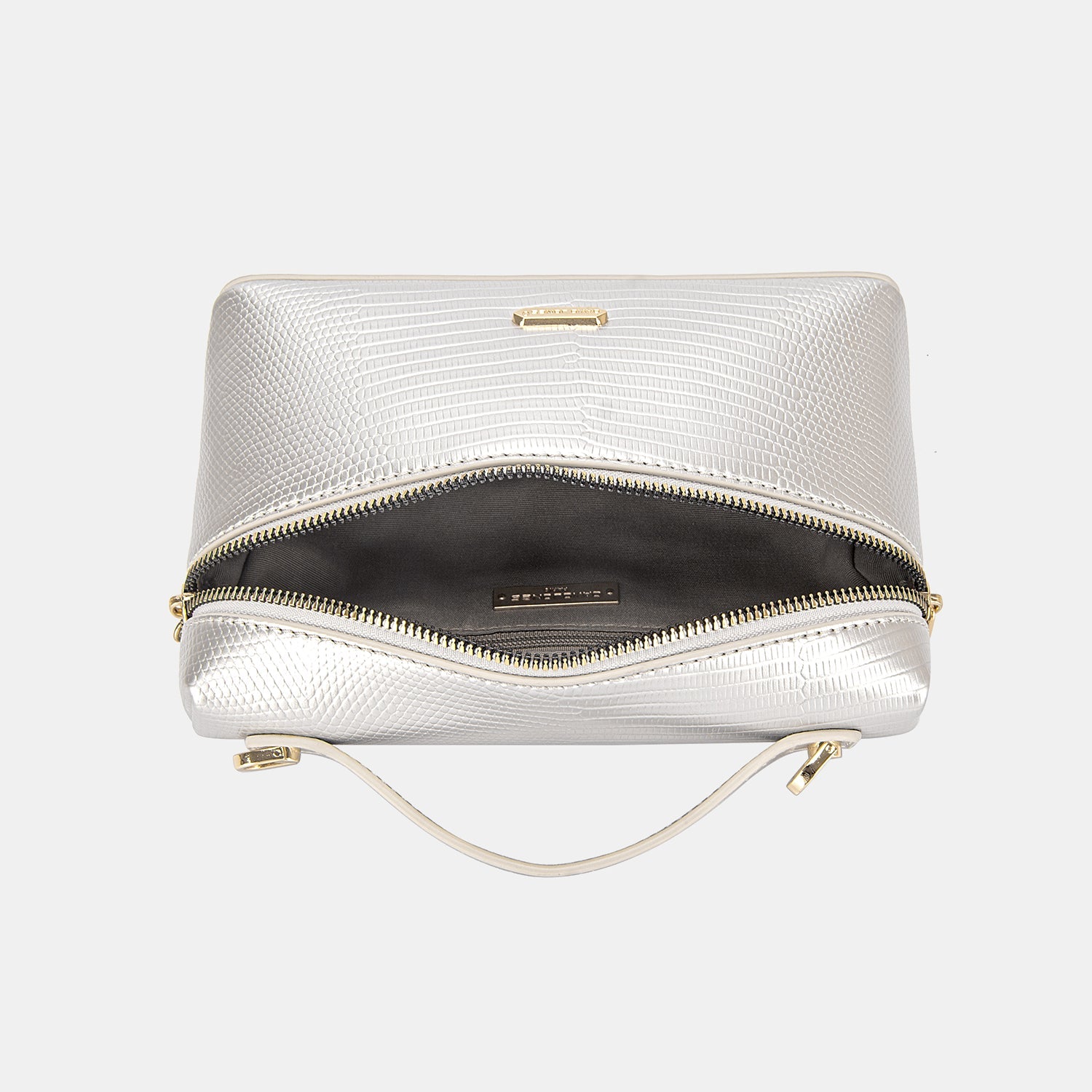 Pearl Finish Textured Small Vegan Leather HandbagHandbagDavid Jones