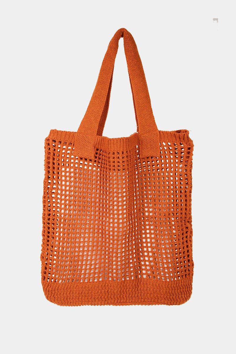 Pointelle Knit Crochet Tote BagTote BagFame