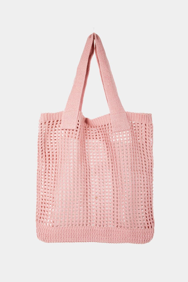 Pointelle Knit Crochet Tote BagTote BagFame