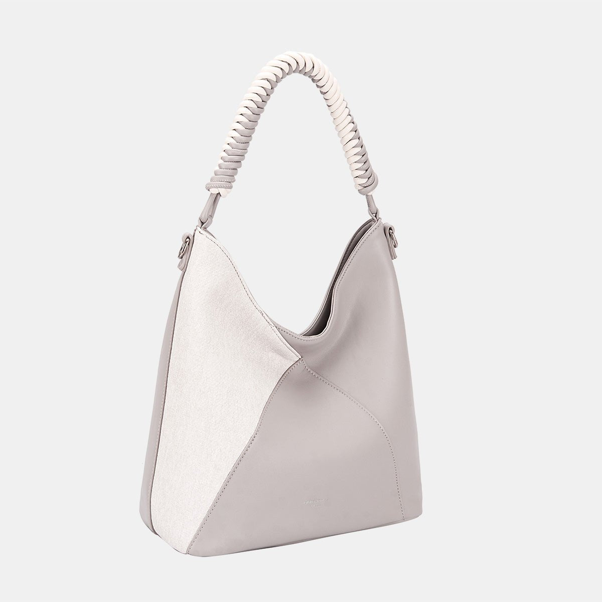 David JonesClara Woven Handle Vegan Leather Hobo Bag