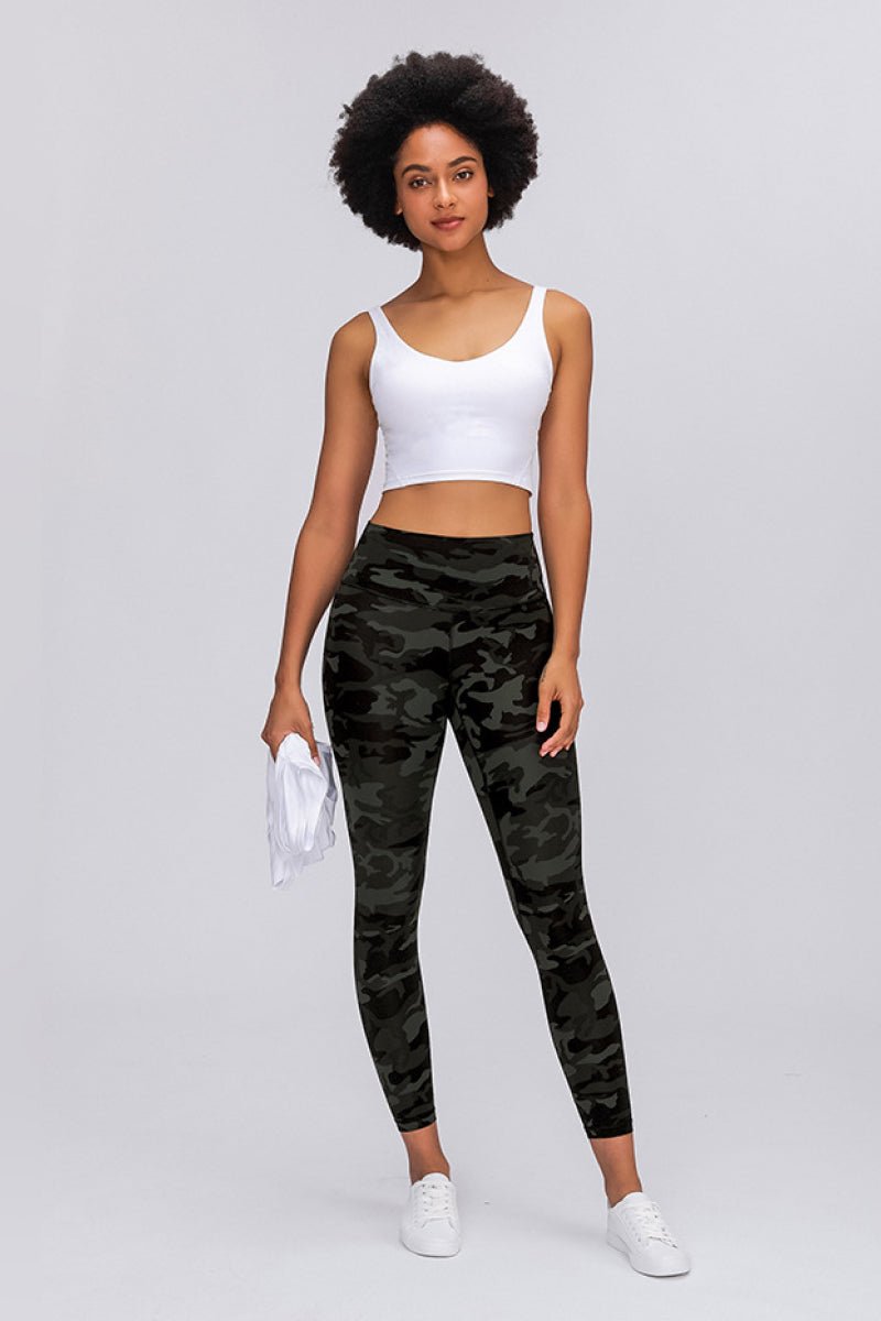 Beach Rose Co.Wide Waistband Seamless Sports Leggings