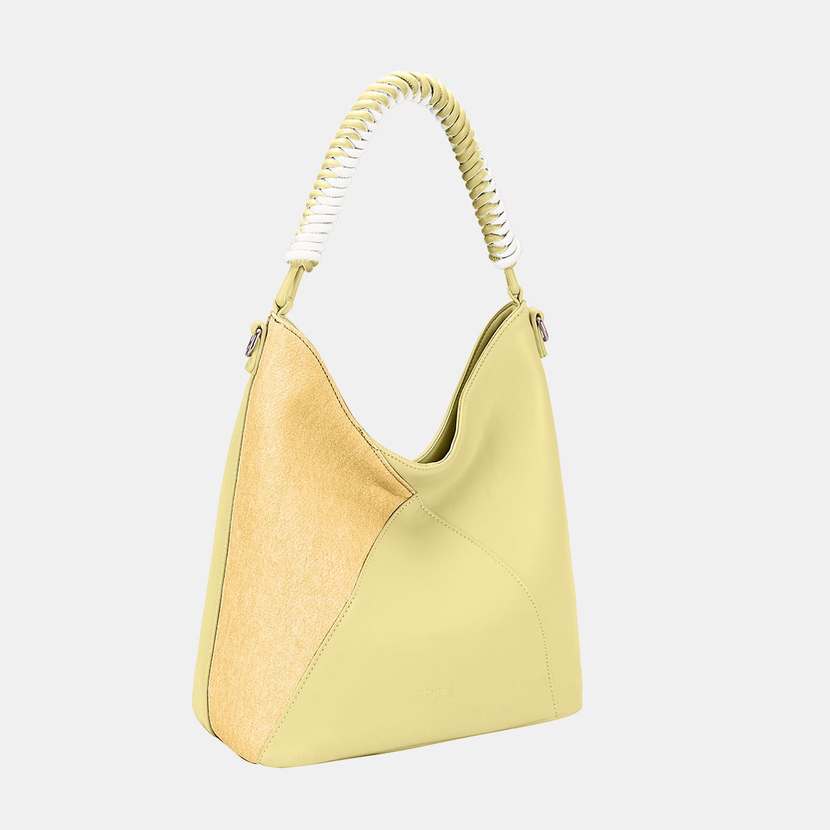 David JonesClara Woven Handle Vegan Leather Hobo Bag