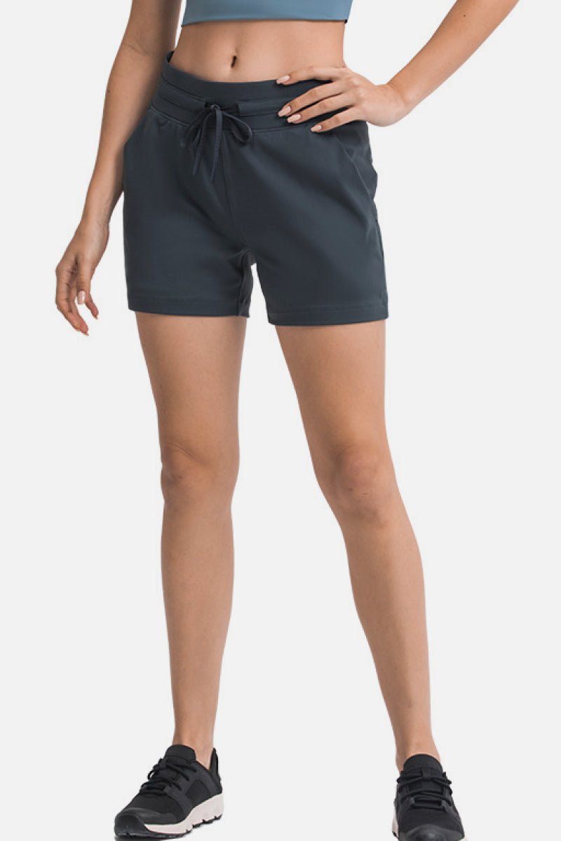 Beach Rose Co.Tie Waist Active Shorts