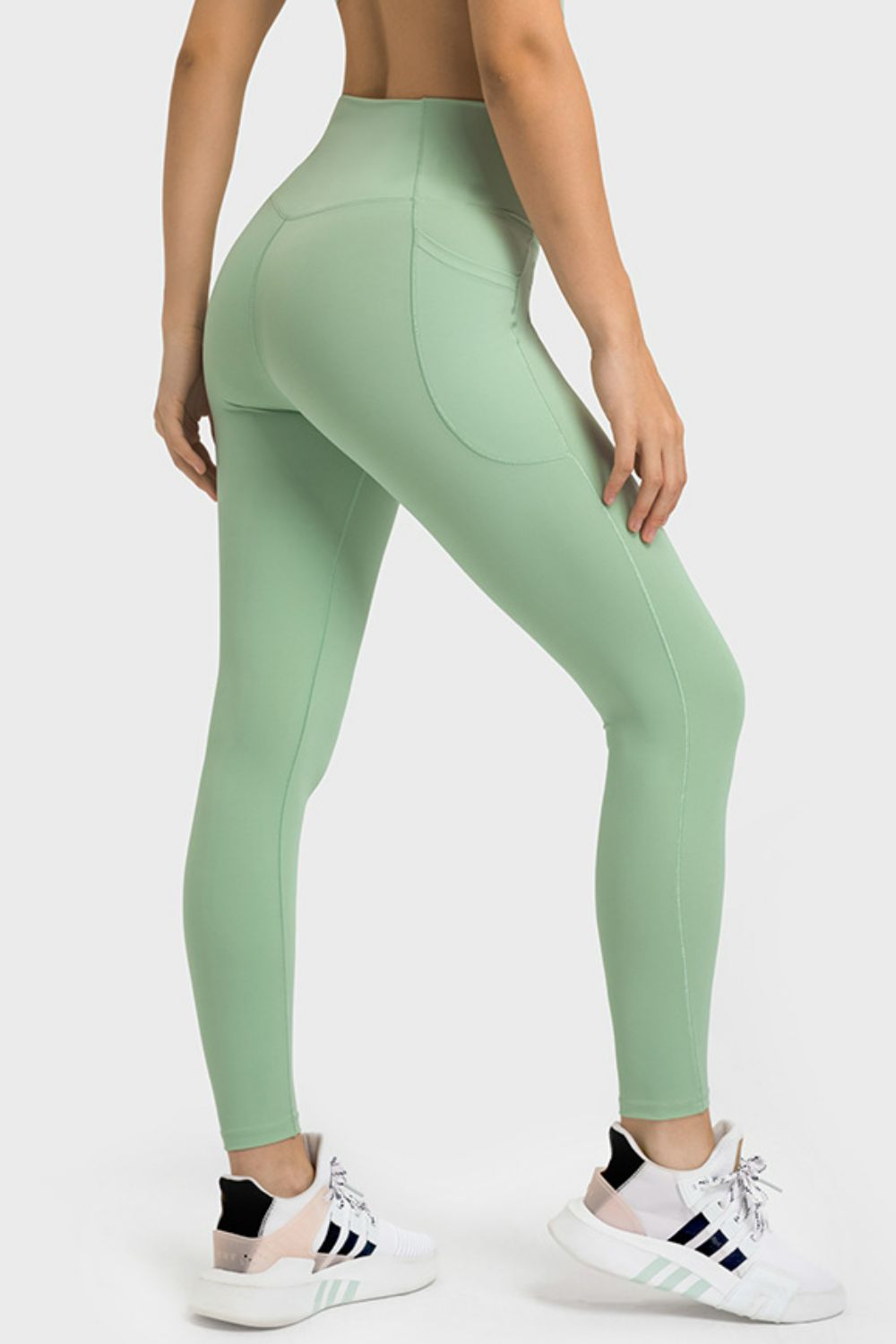 Beach Rose Co.V - Waist Yoga Leggings with Pockets