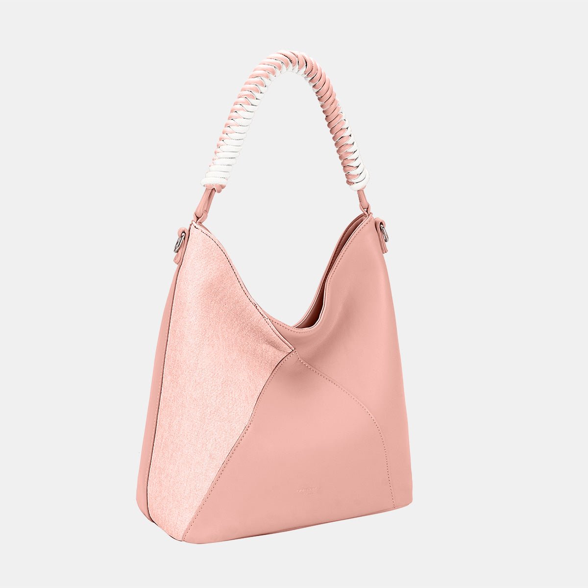 David JonesClara Woven Handle Vegan Leather Hobo Bag