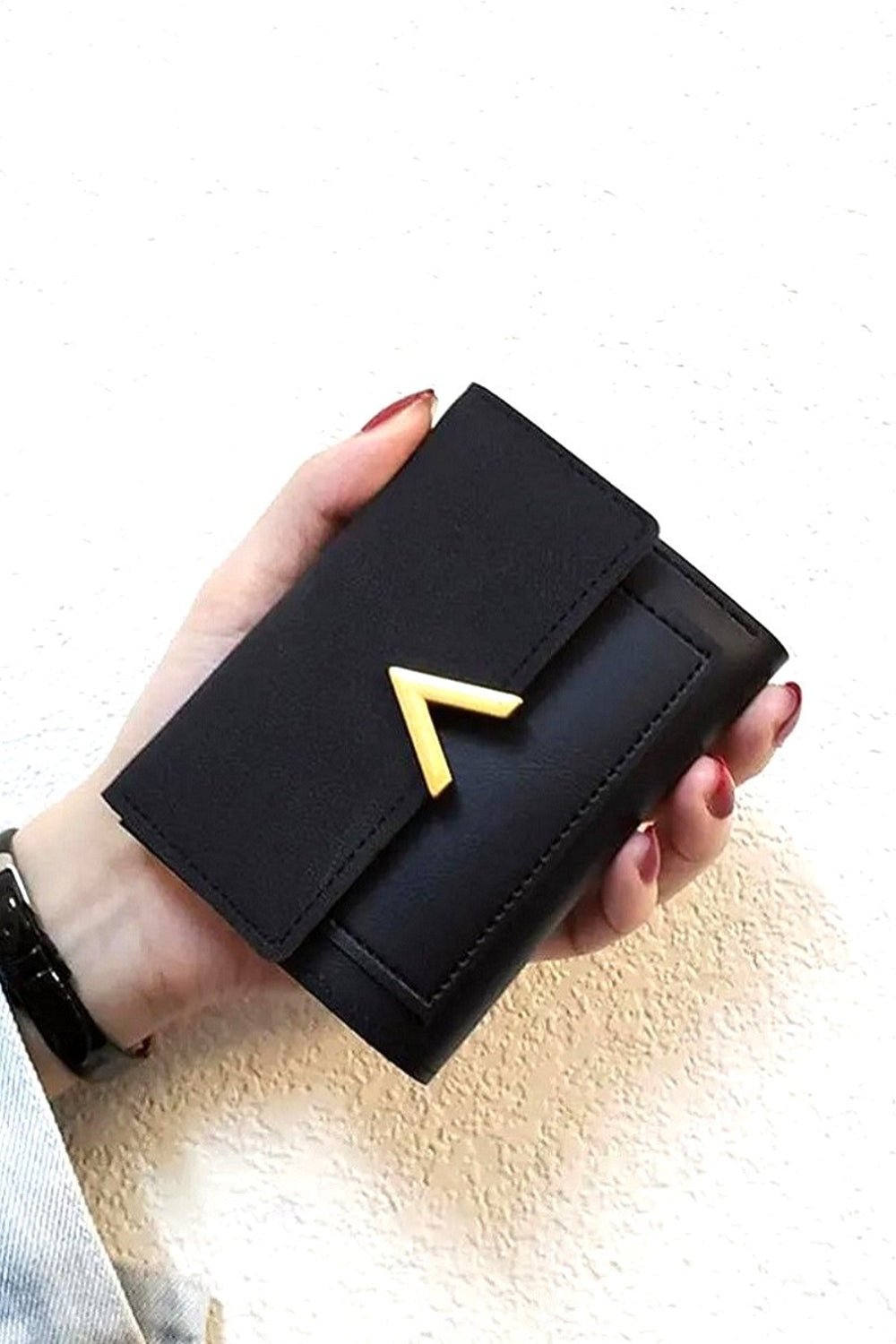 ZenanaVegan Leather Compact Trifold Wallet