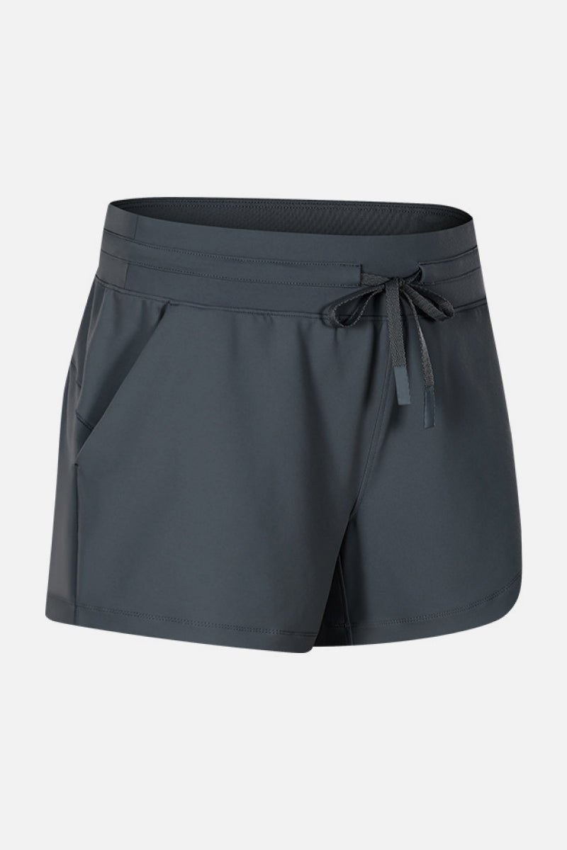 Beach Rose Co.Tie Waist Active Shorts