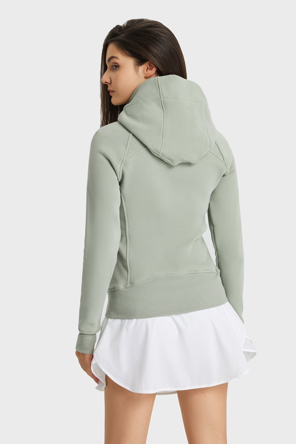 Beach Rose Co.Zip Up Seam Detail Hooded Sports Jacket