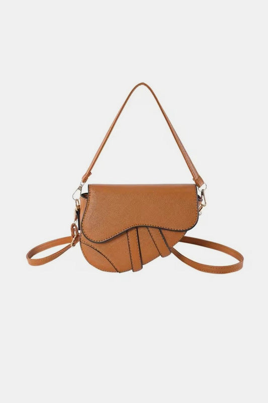 ZenanaVegan Leather Crossbody Saddle Bag