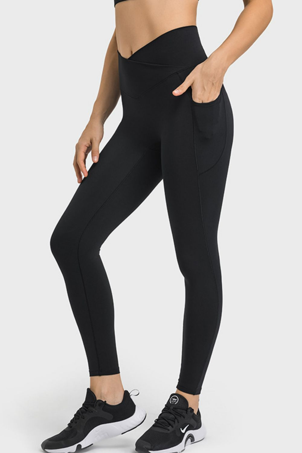 Beach Rose Co.V - Waist Yoga Leggings with Pockets