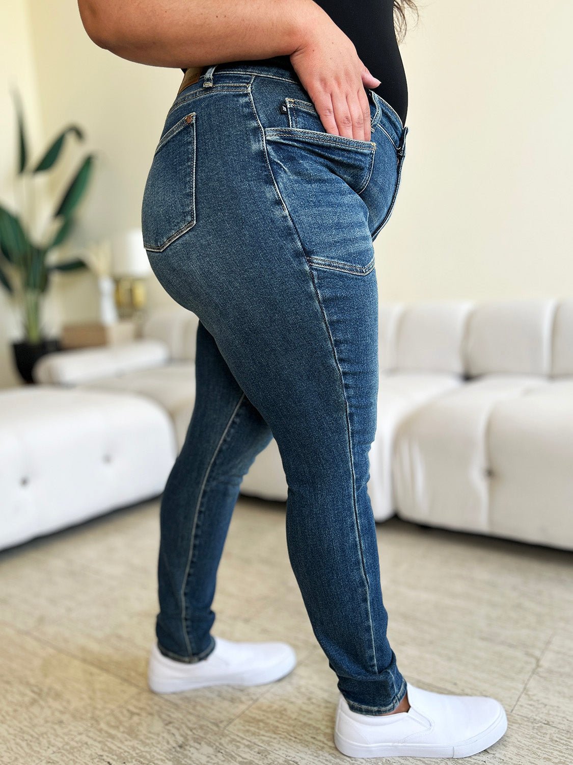 Judy BlueDark Wash High Waist Skinny Jeans