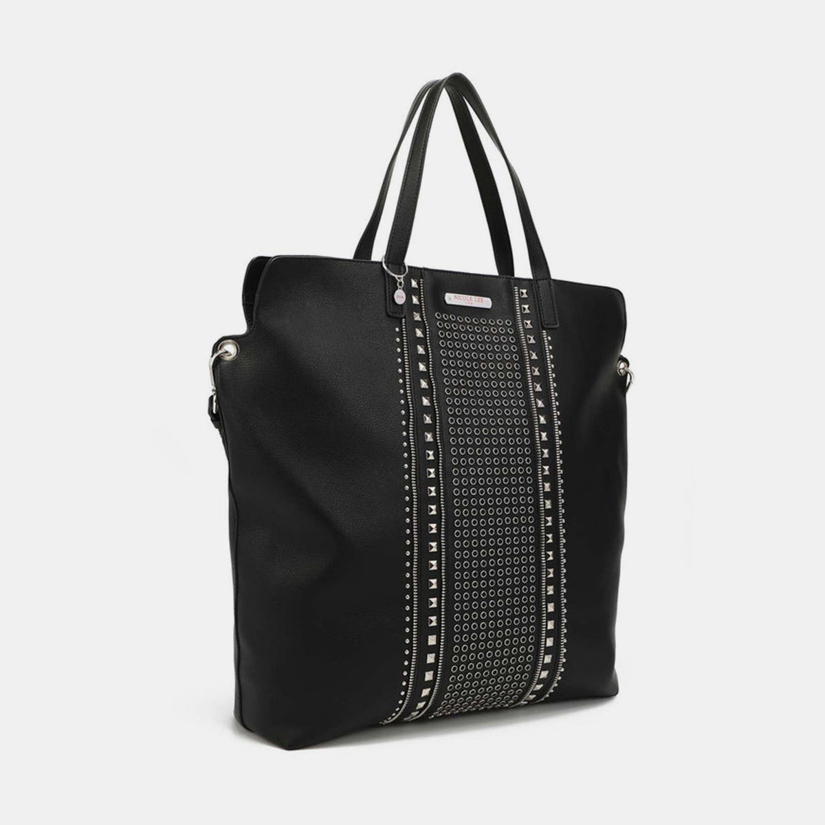 Nicole Lee USAVegan Leather Studded Large Tote Bag