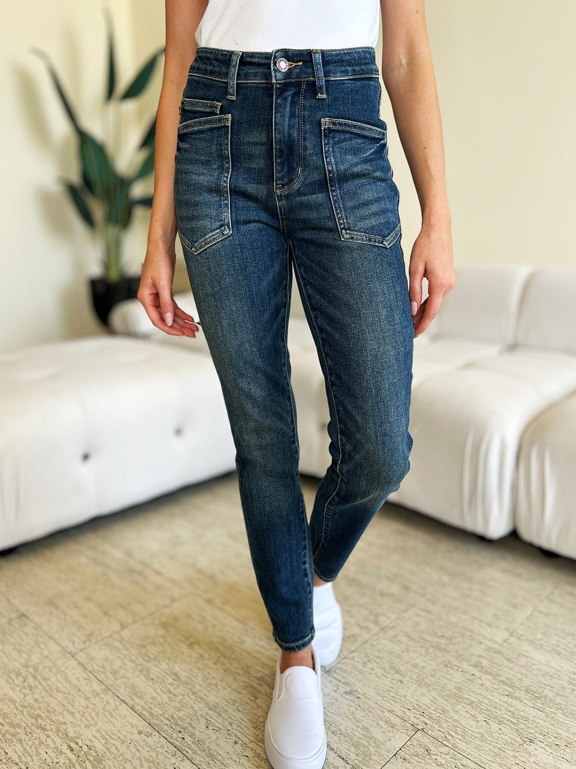 Judy BlueDark Wash High Waist Skinny Jeans