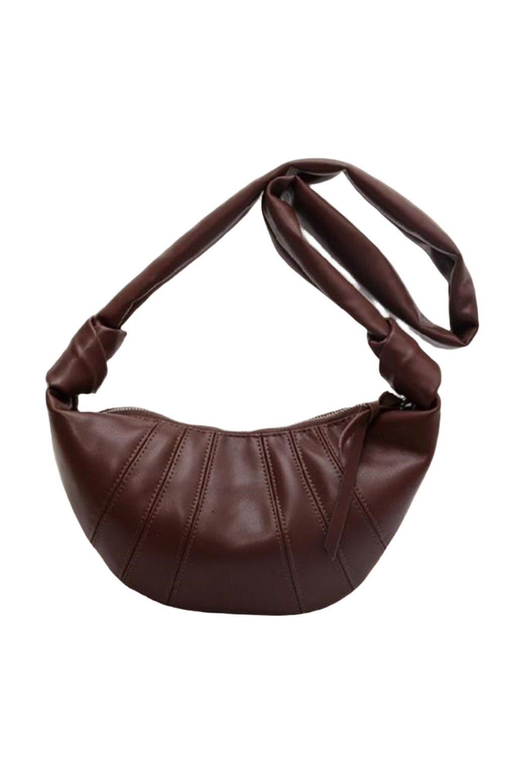 ZenanaVegan Leather Croissant Crossbody Bag