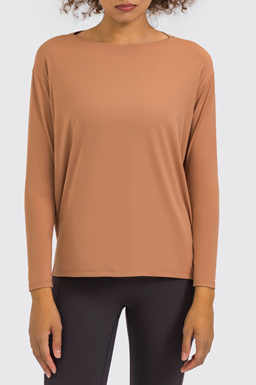 Beach Rose Co.Loose Fit Long Sleeve Active Top