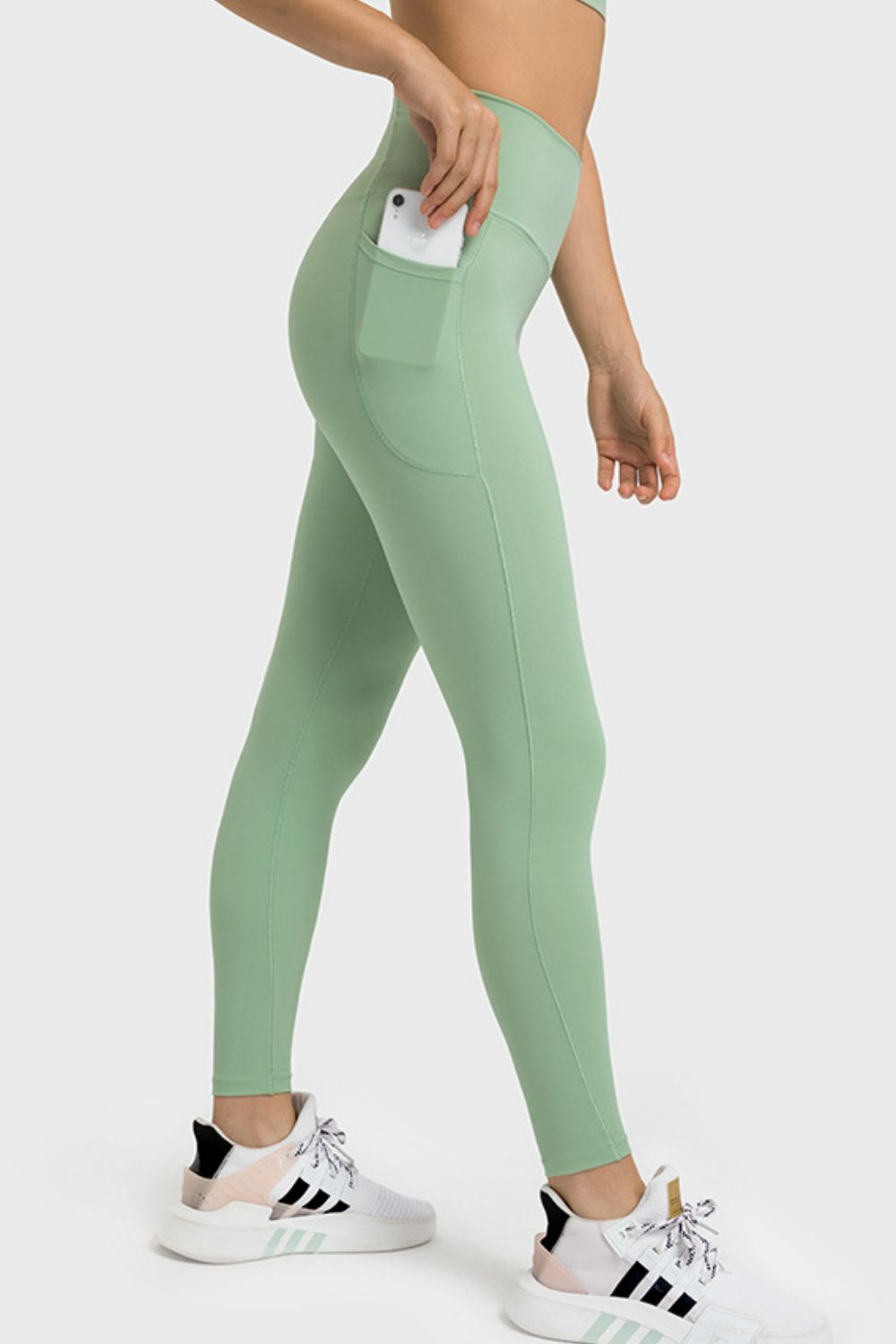 Beach Rose Co.V - Waist Yoga Leggings with Pockets