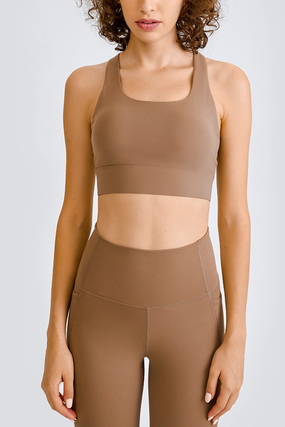 Beach Rose Co.Cross Back Yoga Crop Top