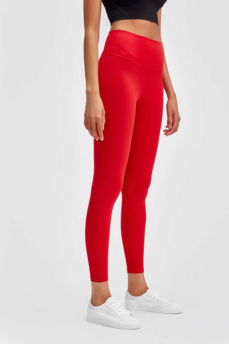 Beach Rose Co.Wide Waistband Seamless Sports Leggings