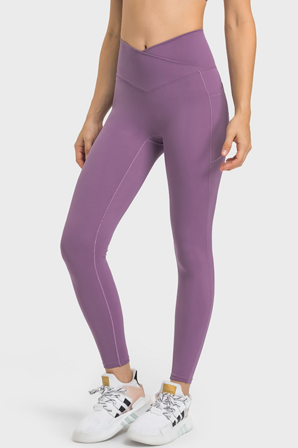 Beach Rose Co.V - Waist Yoga Leggings with Pockets