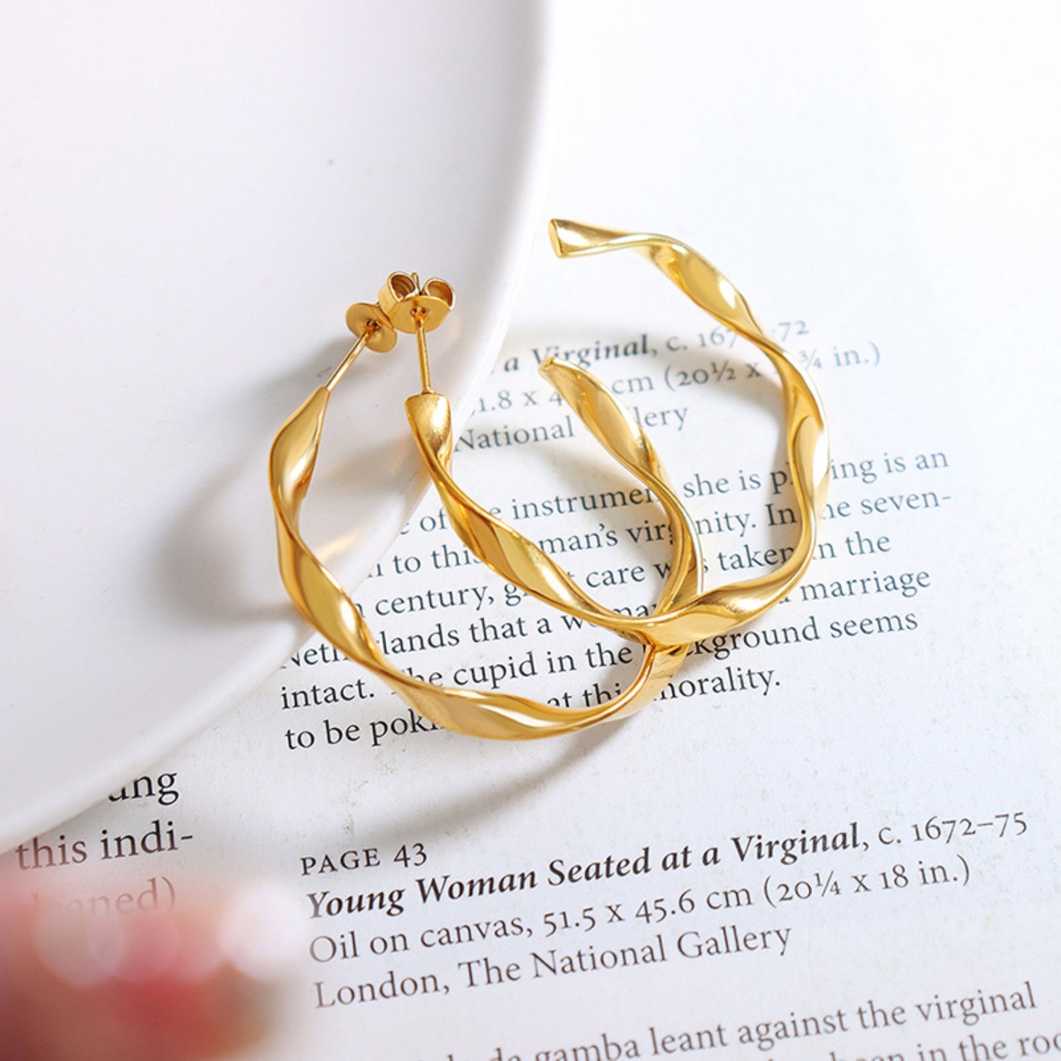 Beach Rose Co.Twisted C - Hoop Earrings