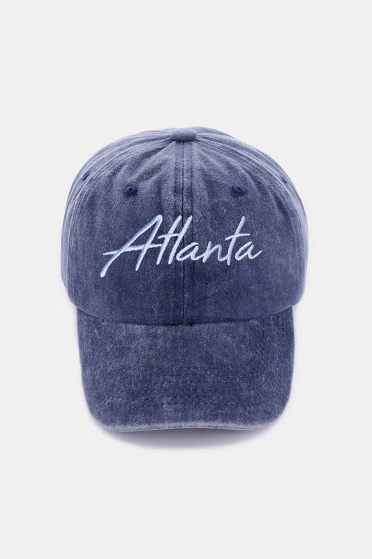 ZenanaWashed Cotton ATLANTA Embroidered Baseball Cap