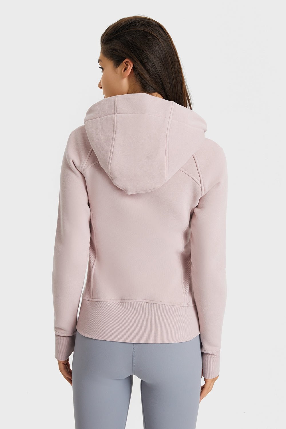 Beach Rose Co.Zip Up Seam Detail Hooded Sports Jacket