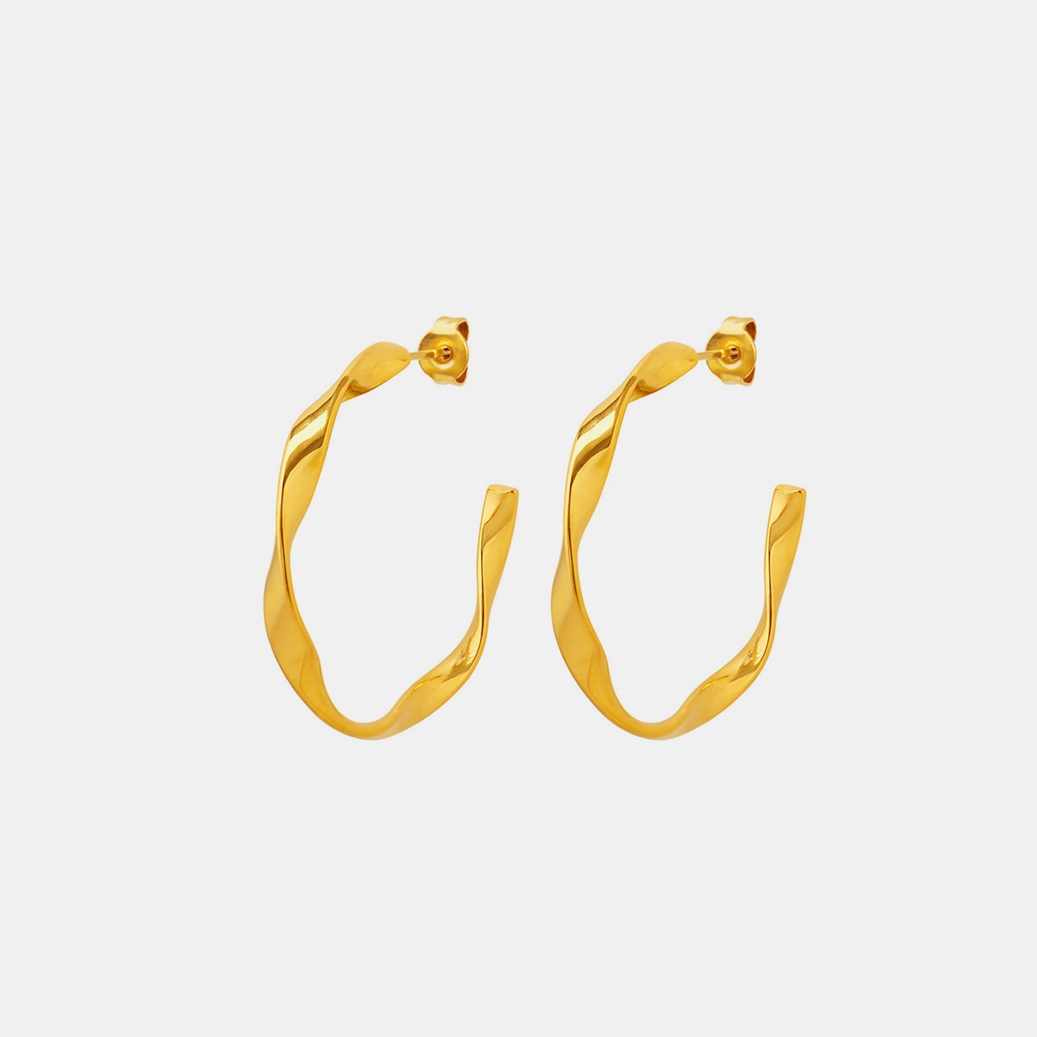 Beach Rose Co.Twisted C - Hoop Earrings