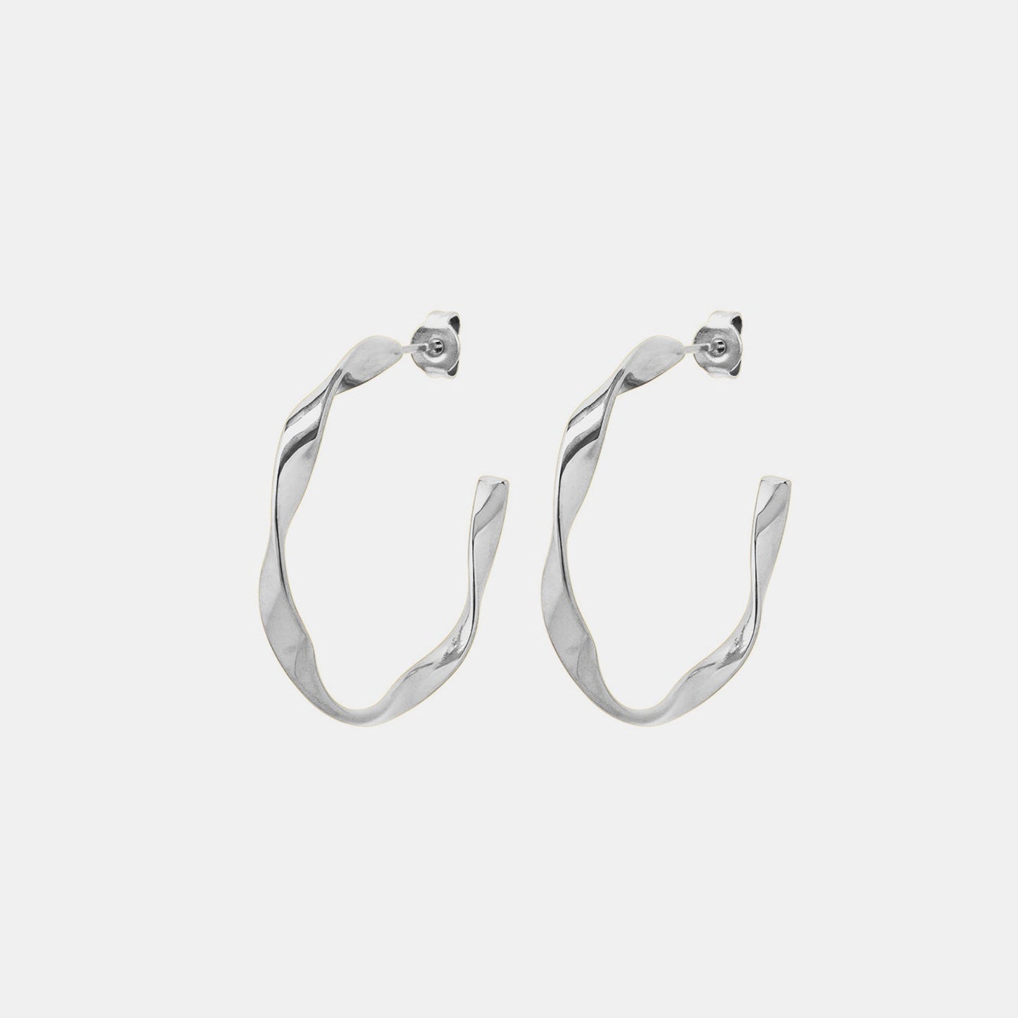 Beach Rose Co.Twisted C - Hoop Earrings