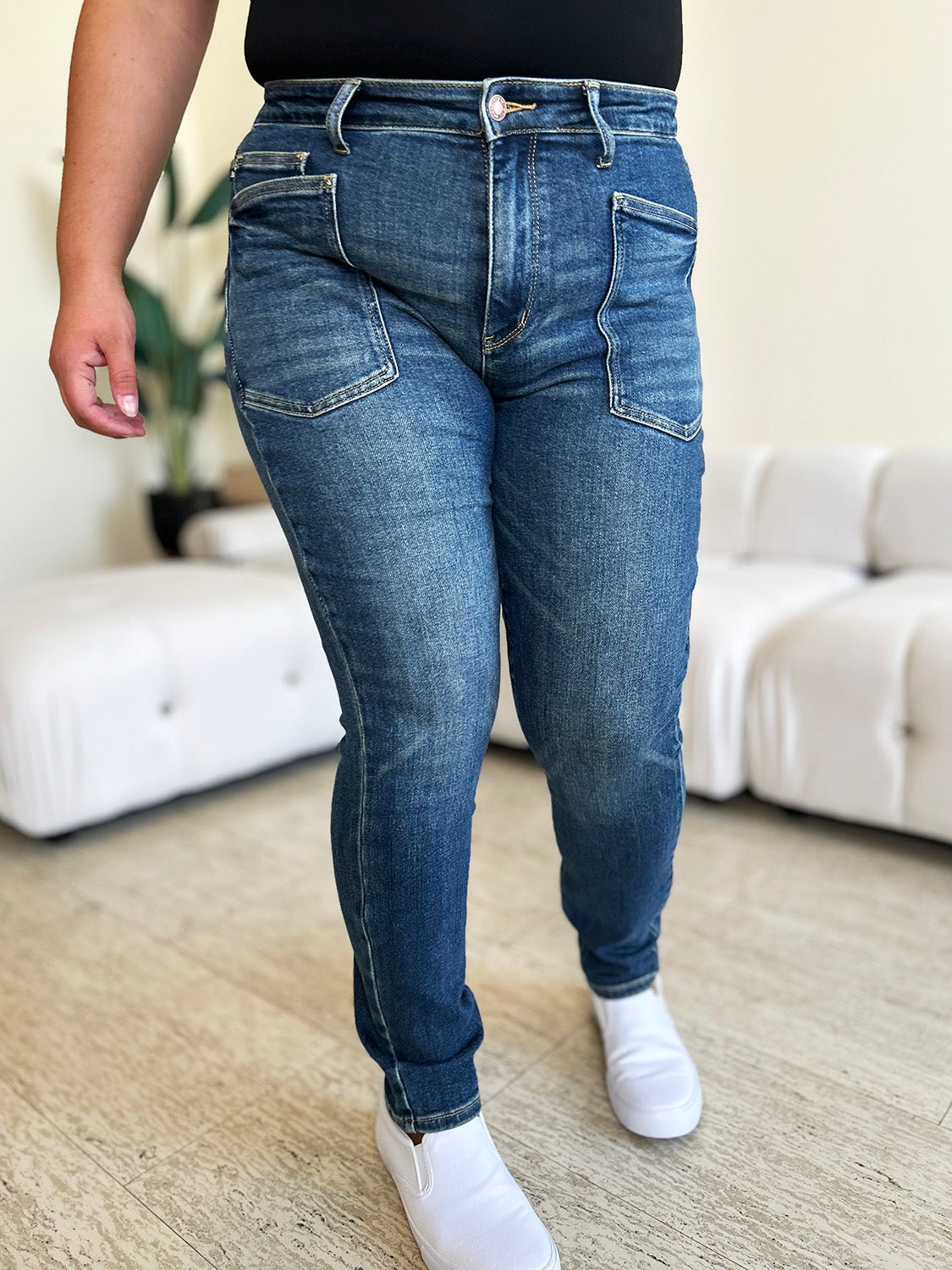 Judy BlueDark Wash High Waist Skinny Jeans