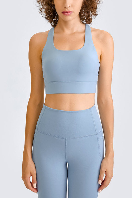 Beach Rose Co.Cross Back Yoga Crop Top