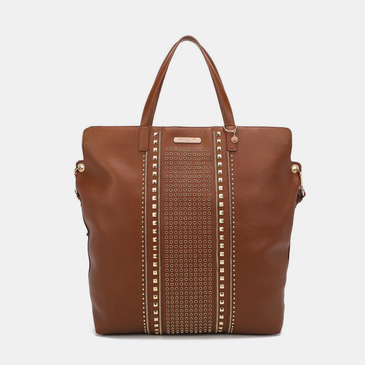 Nicole Lee USAVegan Leather Studded Large Tote Bag