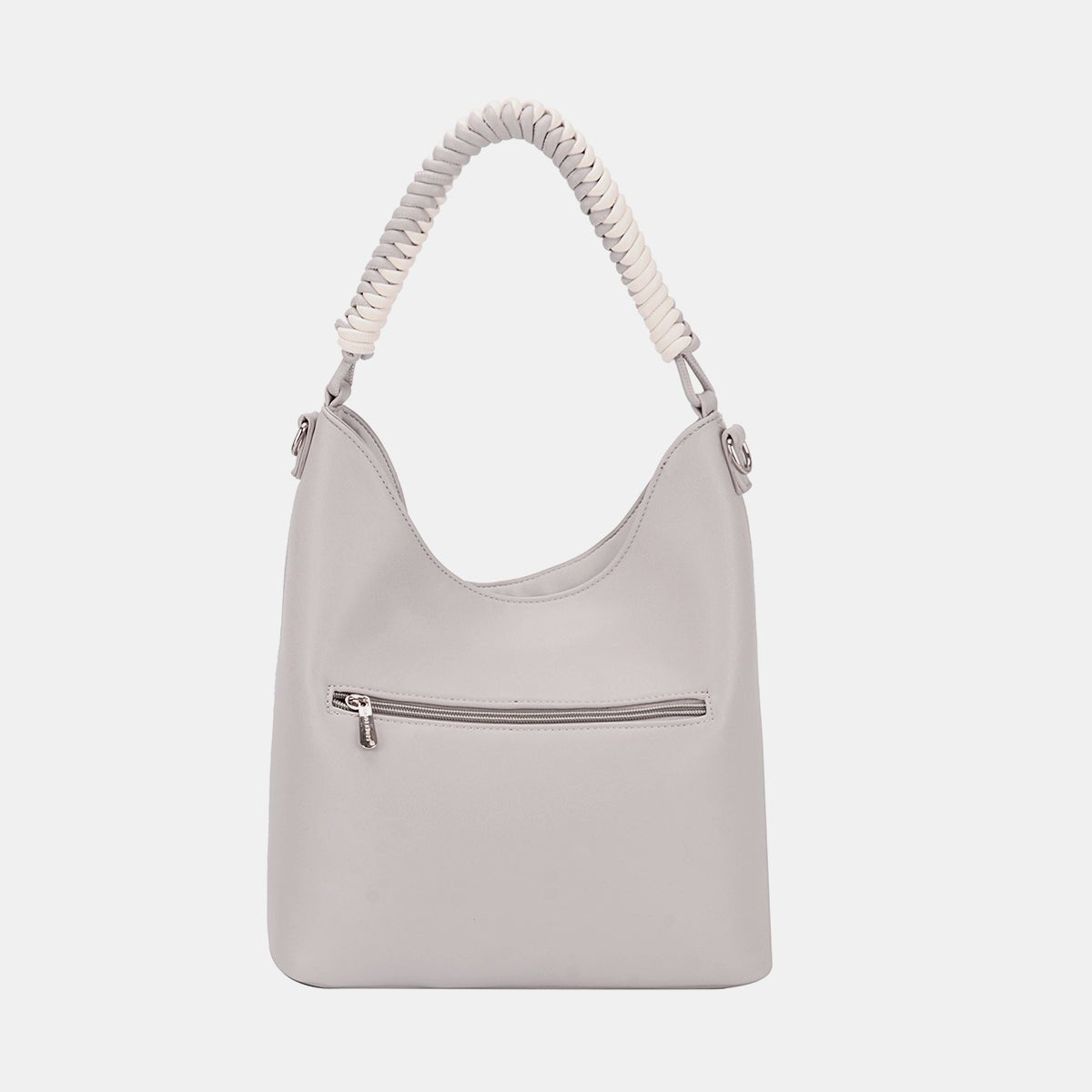 David JonesClara Woven Handle Vegan Leather Hobo Bag