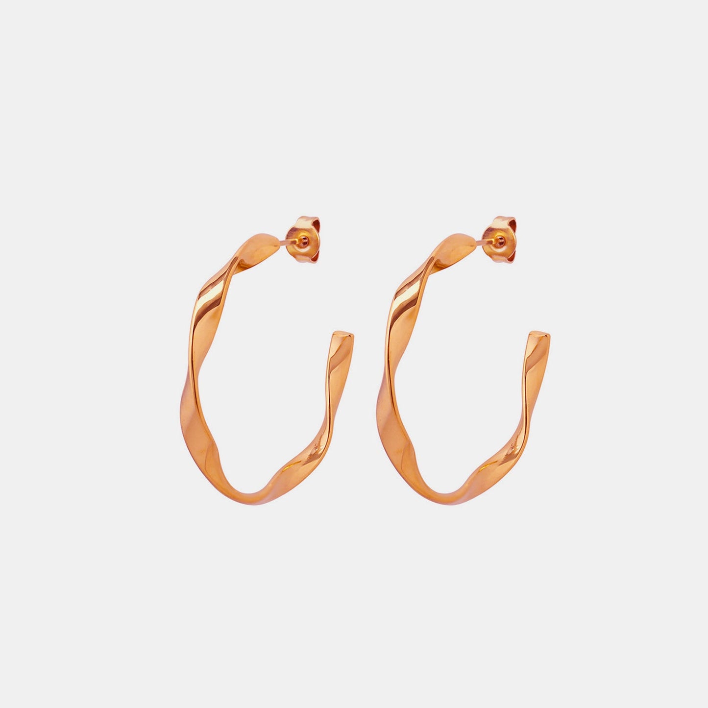 Beach Rose Co.Twisted C - Hoop Earrings