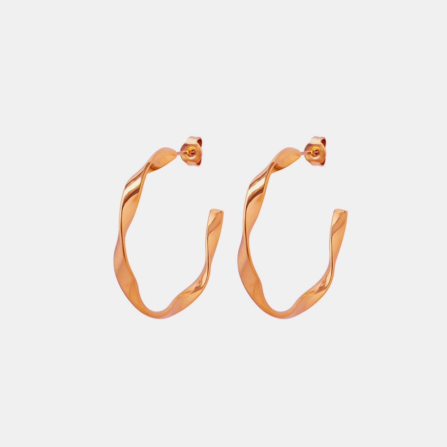 Beach Rose Co.Twisted C - Hoop Earrings