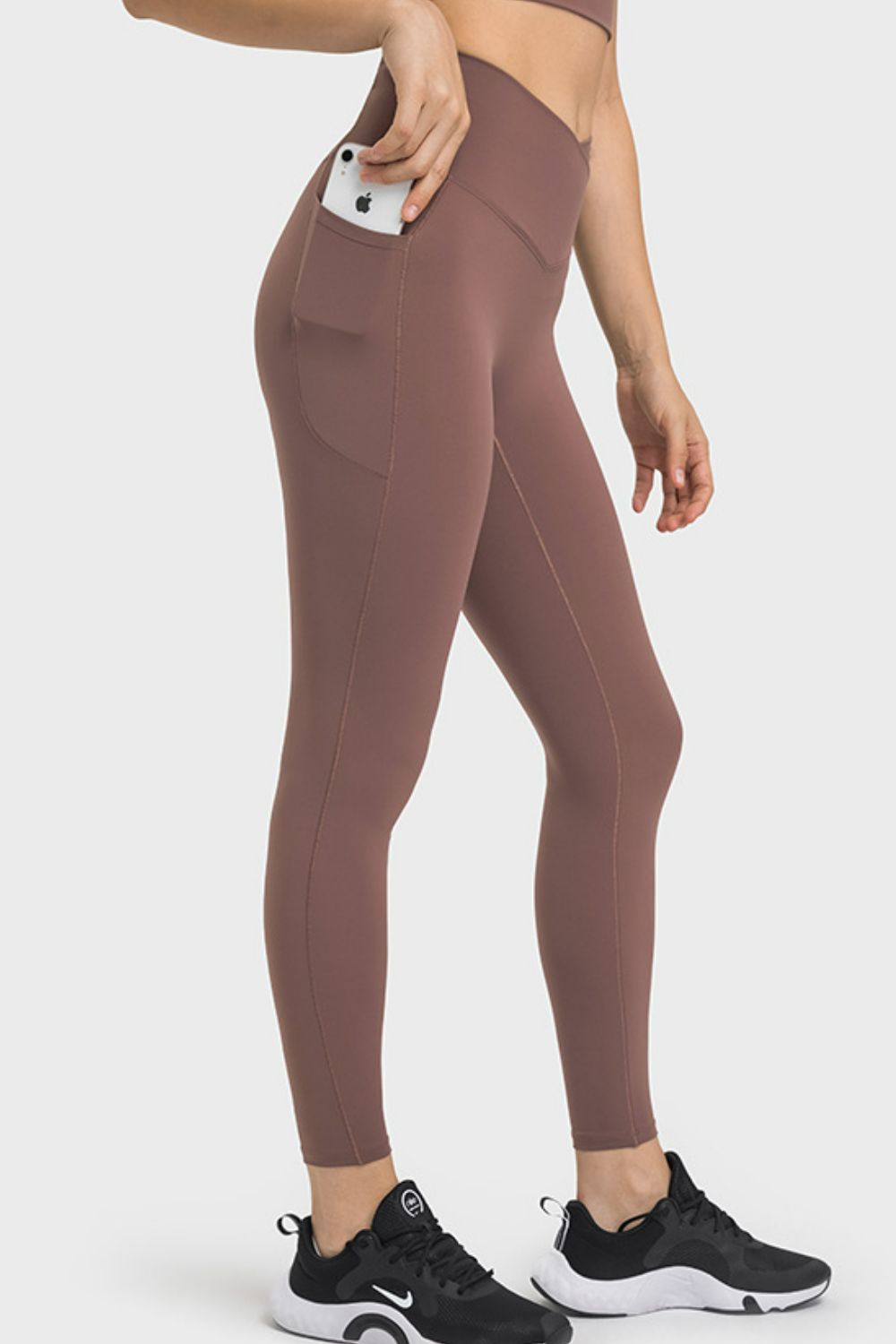 Beach Rose Co.V - Waist Yoga Leggings with Pockets