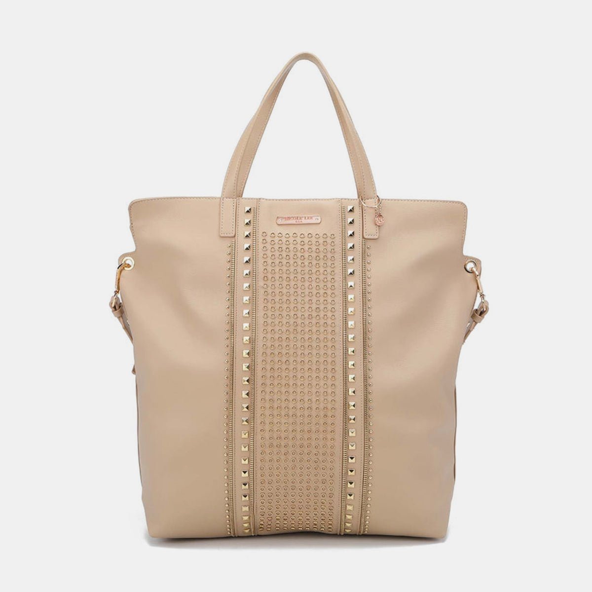 Nicole Lee USAVegan Leather Studded Large Tote Bag